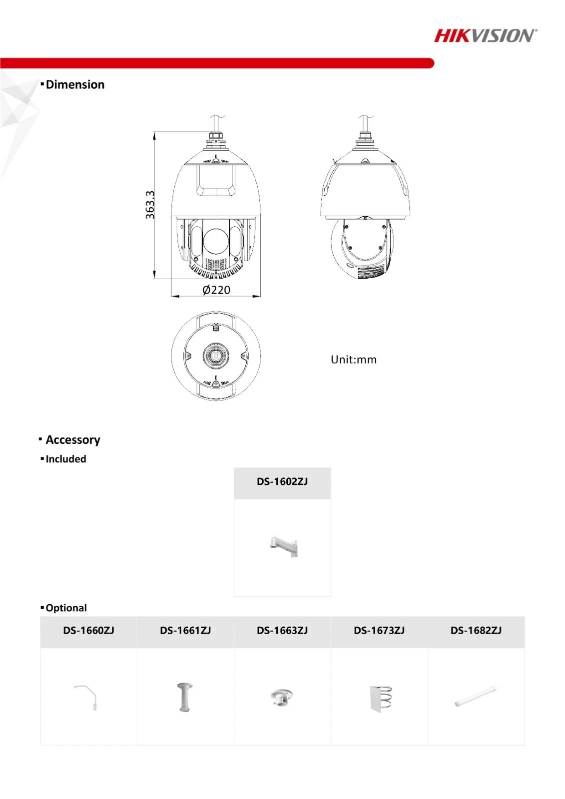 HIKVISION PRO DS-2DE7A425IW-AEB(T5) Caméra IP PTZ 4MP Zoom optique 25x IR 200